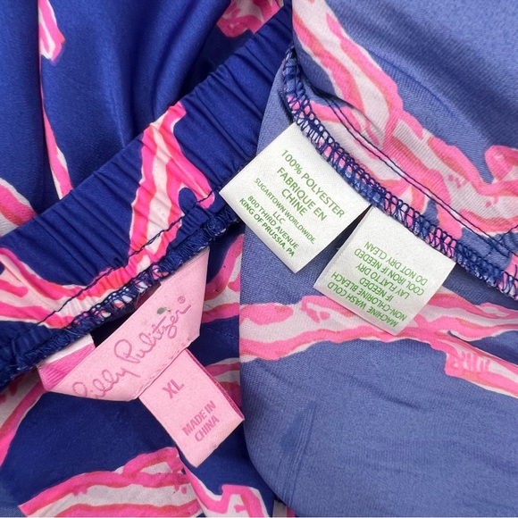 Lilly Pulitzer Ritz Romper Deep Dive Engineered Blue Nautical Santorini XL - Picture 10 of 11